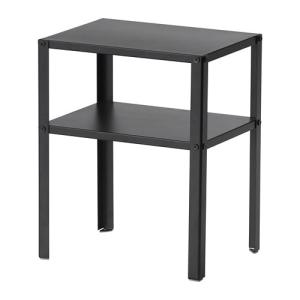 IKEA イケア ベッドサイドテーブル ブラック 黒 37x28cm z40386731 KNARREVIK クナレヴィーク｜clair-kobe