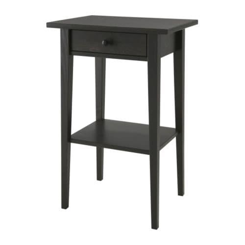 IKEA イケア ベッドサイドテーブル ブラックブラウン 黒 茶 46x35cm z50354089...