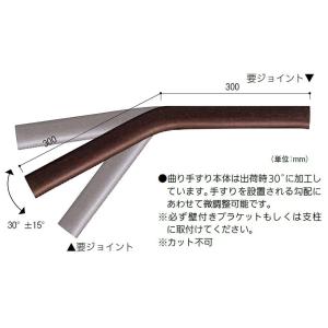 曲り手すり(階段上端用) / 1本入り 色：PCチョコレート 31556604 積水樹脂