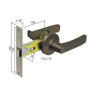 リフォーム用品 マツ六 エクレ 取替用レバーハンドル錠 表示錠 EV-304-B ブロンズ 0119...