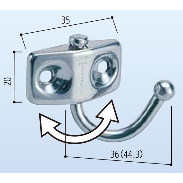 ステンレス鋼製 玉付回転フック TK-30 / 1個入り 30222706 スガツネ工業