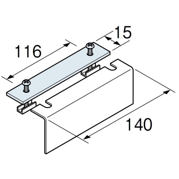 ニューリブ 片カーブ止め金具B / 1個入り 39449266 TOSO