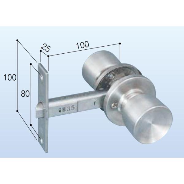 アルミサッシ取替錠 M-91 / 1セット入り 68302216 MIWA