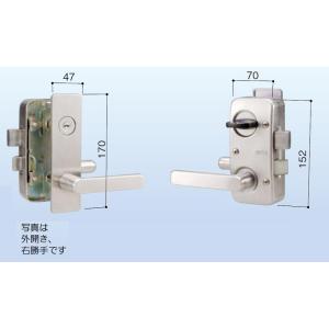 RA錠(レバー) 勝手：外開き・左勝手 / 1セット入り 81910544 MIWA