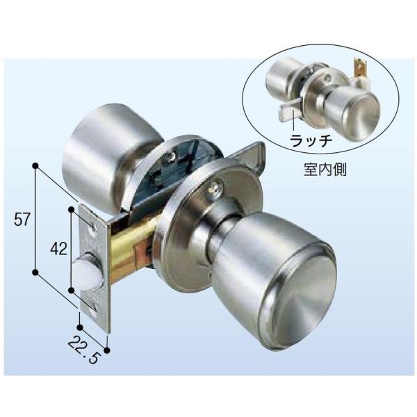 ハイス間仕切錠 / 1セット入り バックセット：60mm 18949700 川口技研