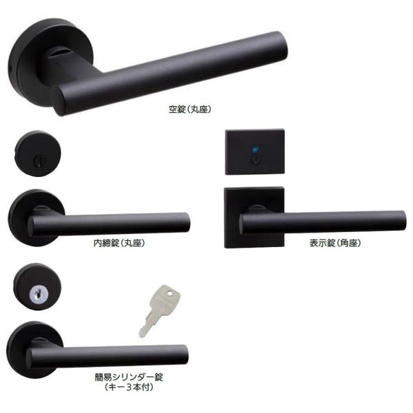 レバーハンドル 65A LSミニケース錠 / タイプ：空錠・角座 LS-65A-1SQJ-ZB 19...