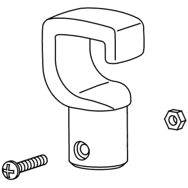 川口技研　ホスクリーン（室内物干）ＵＲ型, 操作棒２型用交換フックＵＲＳＢ２−Ｈ, 193-9569