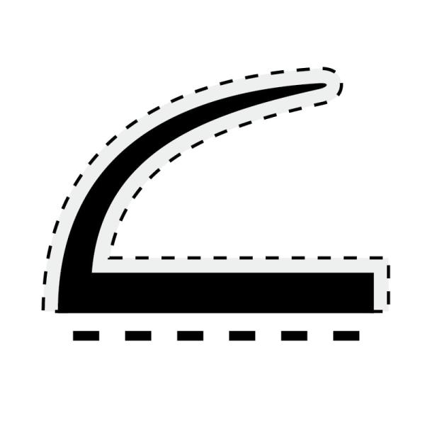 植毛加工ピンチブロック, ＃７−Ｅ　グレー　２ｍ, 219-0810