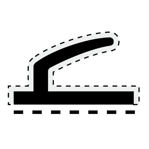 植毛加工ピンチブロック, ＃７−Ｔ　グレー　２ｍ, 219-0850