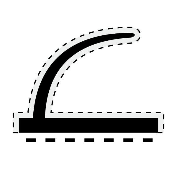 植毛加工ピンチブロック, ＃７−Ｕ　グレー　２ｍ, 219-0860