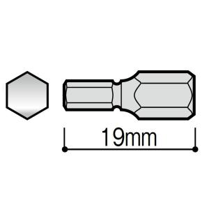 溝付超短ビット サイズ：5×19 / 1本入り 22833241 ANEX