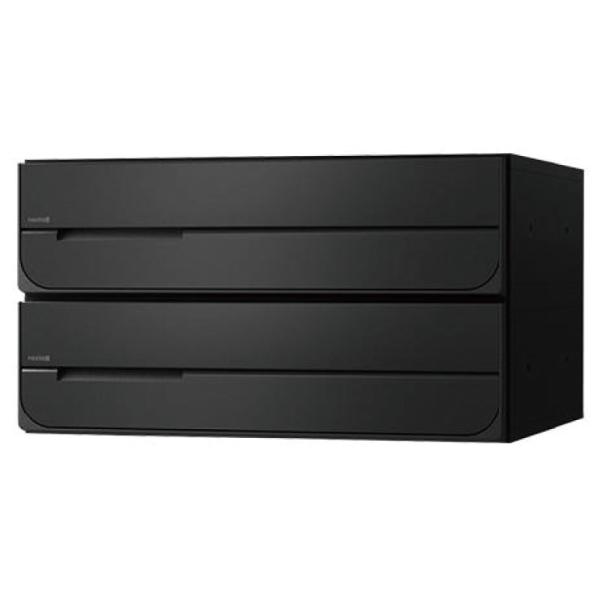 Ｄ−ＡＬＬ集合ポスト　前入後出, ＫＳ−ＭＢ３１０２ＰＵ−２ＬＫ−ＢＫ２段　ブラック, 236-08...