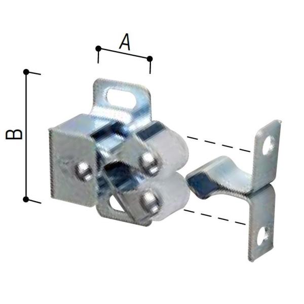 ユニクロ ローラーキャッチ A：18mm × B：32mm 25710720 aiai