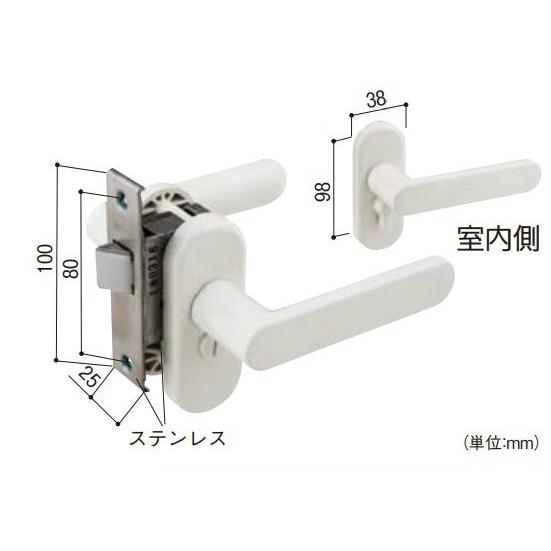 リフォーム用品 クリキ 浴室用樹脂レバー錠 間仕切錠 FU-32-AP4-2A-WH-W30 257...