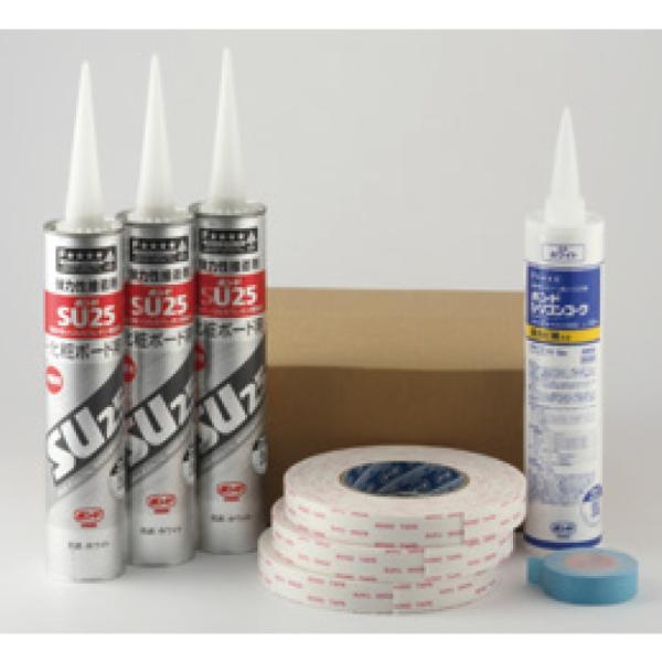 パニート接着剤セット（キッチン・サニタリー・トイレ）, ＴＭＣ−Ｗ　　ホワイト　　（パネル３マイ＋コ...