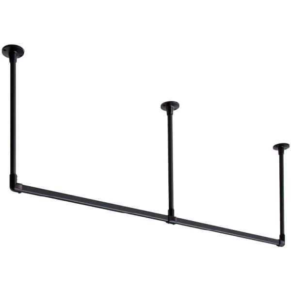 ハンギングバー　Ｈ−１天井付Ｃタイプセット, Ｗ１７８０ＸＨ４５０　　ブラック, 394-8105