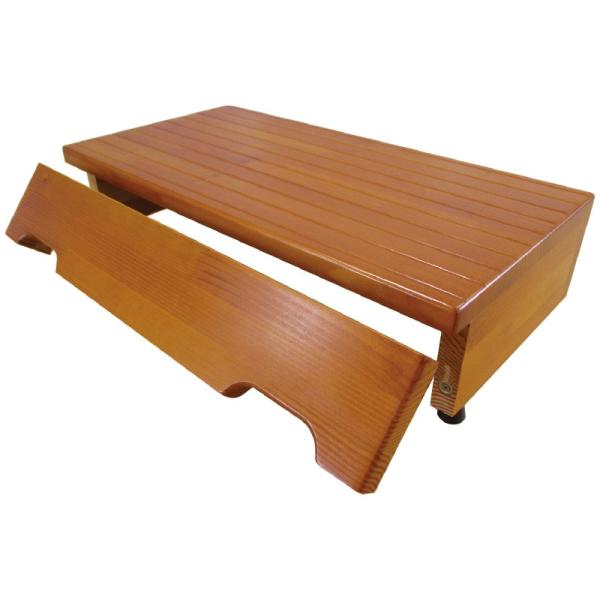 シモヤマ木製くっつ板踏み台, ６００×３５０×１５０　ライトオーク, 475-0910