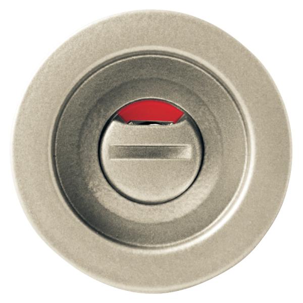 ダイカスト鎌錠　表示錠　丸座, ＴＫＶ−４Ｍ−ＴＮ−３８　塗装ニッケル, 482-0343