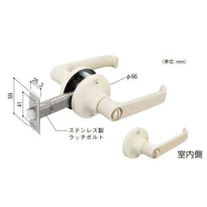 リフォーム用品 日中製作所 樹脂レバー 間仕切錠 BS90 221-SBME-IV-90 4820-...