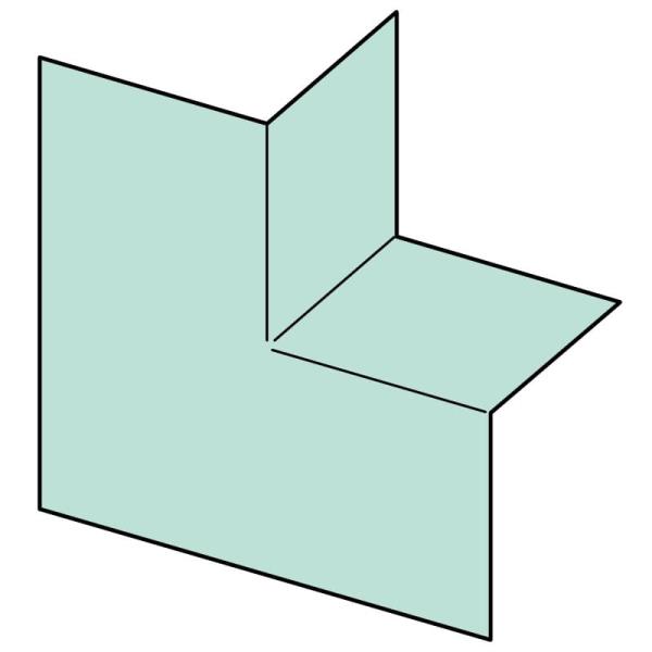 フクビウェザータイトバルコニー用, 角部材　ＷＴＢＫ, 493-7431