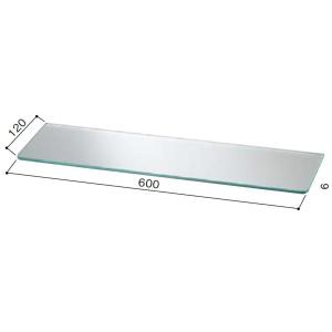 ガラス棚板B形 TG-120 / 1枚入り 色：透明 52613691 シロクマ