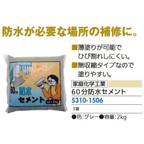 リフォーム用品 家庭化学工業 60分防水セメント 2kg 53101506