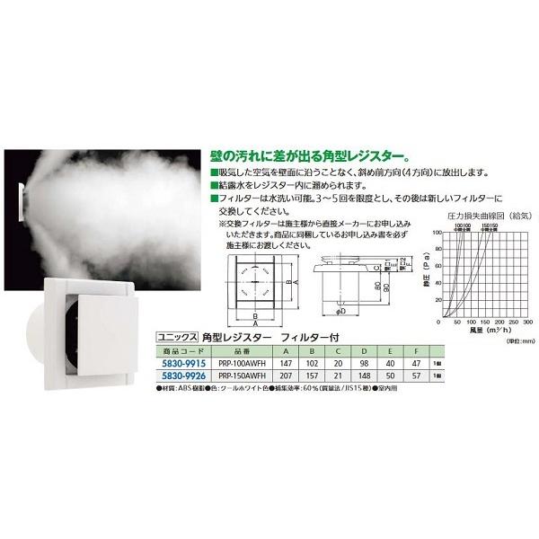 リフォーム用品 ユニックス ユニックス 樹脂製室内用角型フィルター PRP150AWFH 58309...