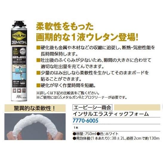 リフォーム用品 エービーシー商会 発泡ウレンタンフォーム インサルエラスティックフォーム 750ml...