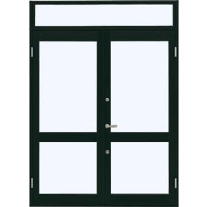 YKK AP YKKAP店舗 店舗ドア7TD 両開き[単板ガラス] 1ロック仕様：中桟