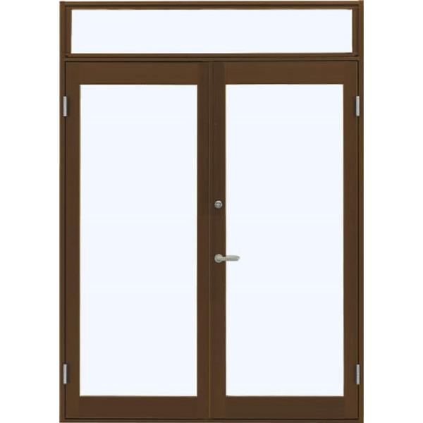7TD 店舗ドア 両開き ランマ付き 1ロック仕様 単板ガラス 中桟なし W：1,690mm × H...
