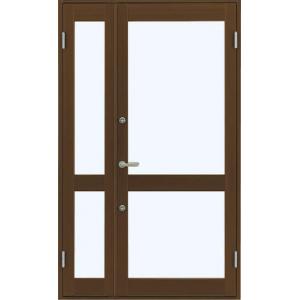7TD 店舗ドア 親子 ランマなし 2ロック仕様 単板ガラス 中桟付き W：1,235mm × H：...
