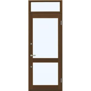 7TD 店舗ドア 片開き ランマ付き 2ロック仕様 単板ガラス 中桟付き W：868mm × H：2...