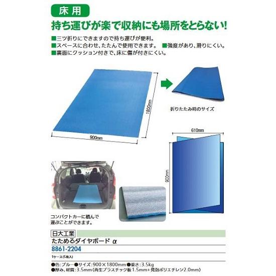 リフォーム用品 日大工業 タタメルダイヤボードα 三ツ折 5枚入 3.5×900×1800mm 88...