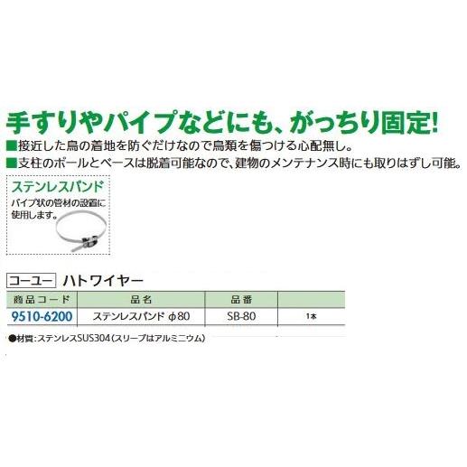 リフォーム用品 コーユー ハトワイヤー ステンレスバンド Φ80 SB-80 95106200