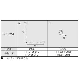 Lアングル小 L：2,600mm □-0001-DNJT リシェント玄関引戸2 / 2枚建て用 LI...