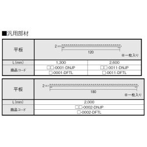 平板 2mm × 120mm L：2,600mm 1枚入り □□-0011-DNJP / □-001...