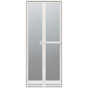 ドアリモ浴室ドア 折戸 四方アタッチメント枠 樹脂板入り 特注サイズ W：521〜873mm × H...