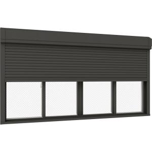 防火戸FG-A シャッター付引違い窓 4枚建て 標準タイプ / 電動 一般複層ガラス仕様  2512...