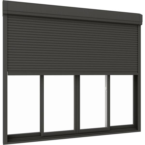 TW 防火戸 シャッター付引違い4枚建て / 手動 複層ガラス仕様 25620 W：2,600mm ...