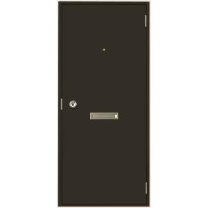 ロンカラーフラッシュドア ポスト・アイ付き ランマなし 半外付型 特注サイズ W 409〜850mm...