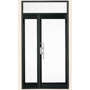 クリエラガラスドア 半外付型 1枚ガラス仕様 親子ランマ付き 特注サイズ W：806〜1,855mm...