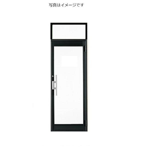 クリエラガラスドア 片開きS ランマ付き 半外付型 1枚ガラス仕様 バーハンドル 0723 W : ...