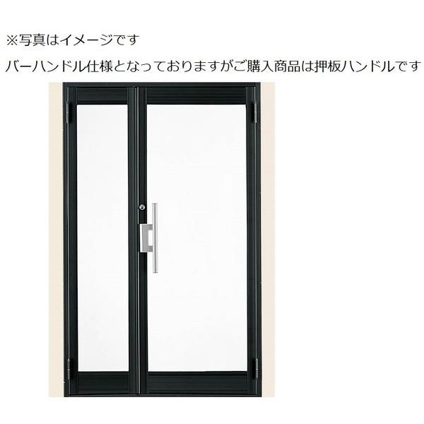 クリエラガラスドア 親子 半外付型 1枚ガラス仕様 押板把手 1219 W : 1240mm × H...