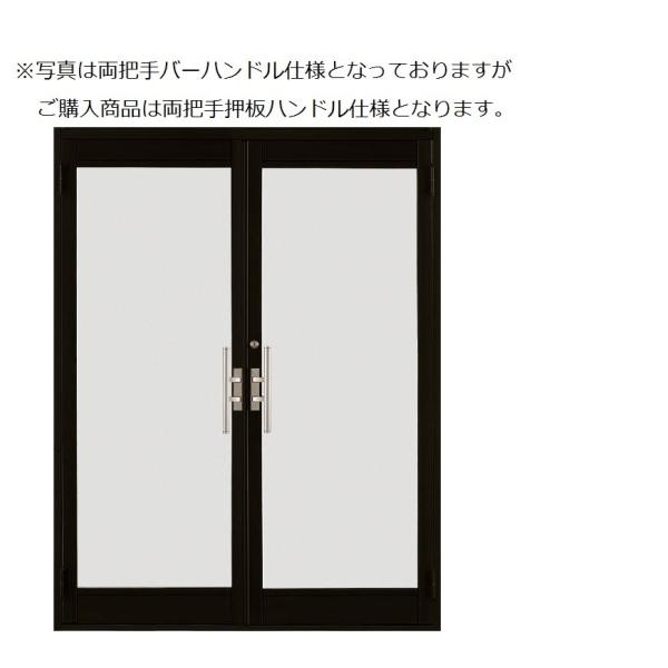 クリエラガラスドア 両開き 両把手仕様 内付型 1枚ガラス仕様 押板把手 1620 W : 1692...