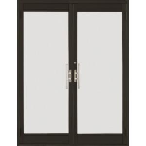 クリエラガラスドア 両開き 両把手 半外付型 1枚ガラス / PG仕様 一般複層ガラス仕様 1619...