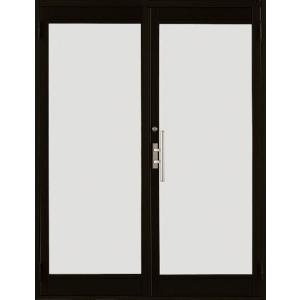 クリエラガラスドア 両開き 片把手 半外付型 1枚ガラス / PG仕様 一般複層ガラス仕様 1620...
