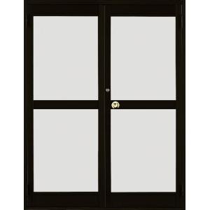 クリエラガラスドア 両開き 内付型 中桟付き / PG仕様 一般複層ガラス仕様 特注サイズ W：1,...