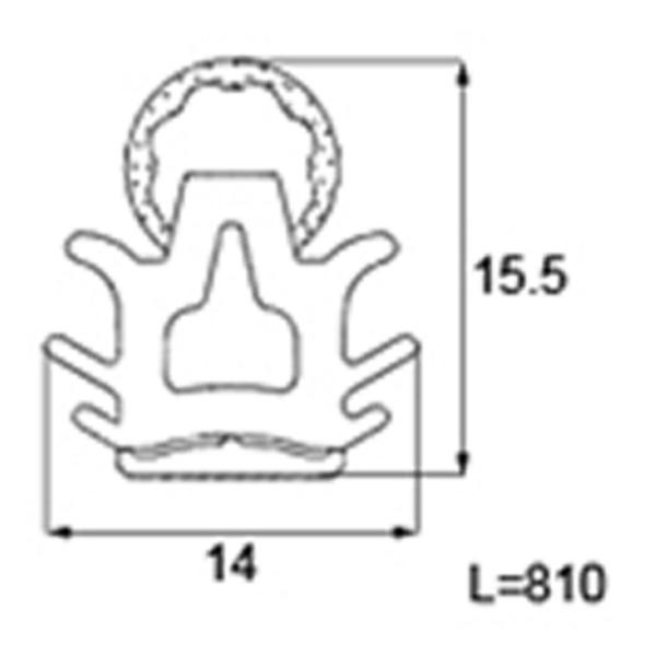 気密材 L：810mm / 1本入り 部品色：ブラック(KC) CSBT226AL1 交換用 部品 ...