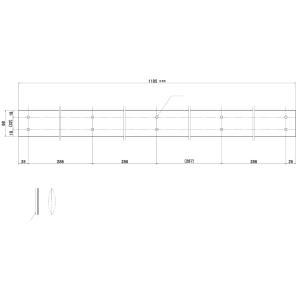 下枠巾木用キックプレート 親子・片袖用 基本寸法：1,240mm D13Z1002 LIXIL リク...