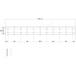 下枠巾木用キックプレート 両袖用 基本寸法：1,692mm D13Z1003 LIXIL リクシル ...
